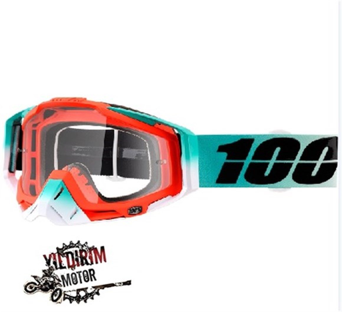 100% RACECRAFT CUBICA OFFROAD GOGGLE W / CLEAR GÖZLÜK