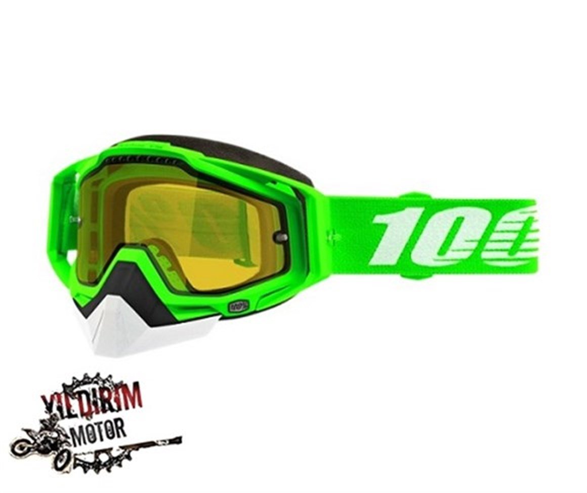 100% RACECRAFT SN ORG2 GÖZLÜK YEŞİL/SARI