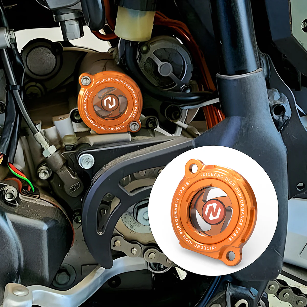 NICECNC ŞEFFAF YAĞ FİLTRE KAPAĞI KTM 2000-2012
