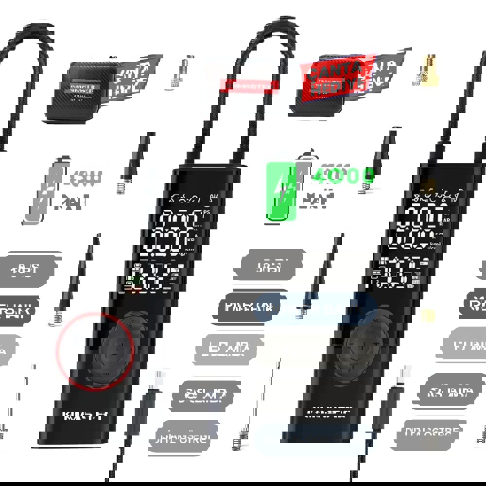 KNMASTER DİJİTAL GÖSTERGELİ HAVA POMPASI