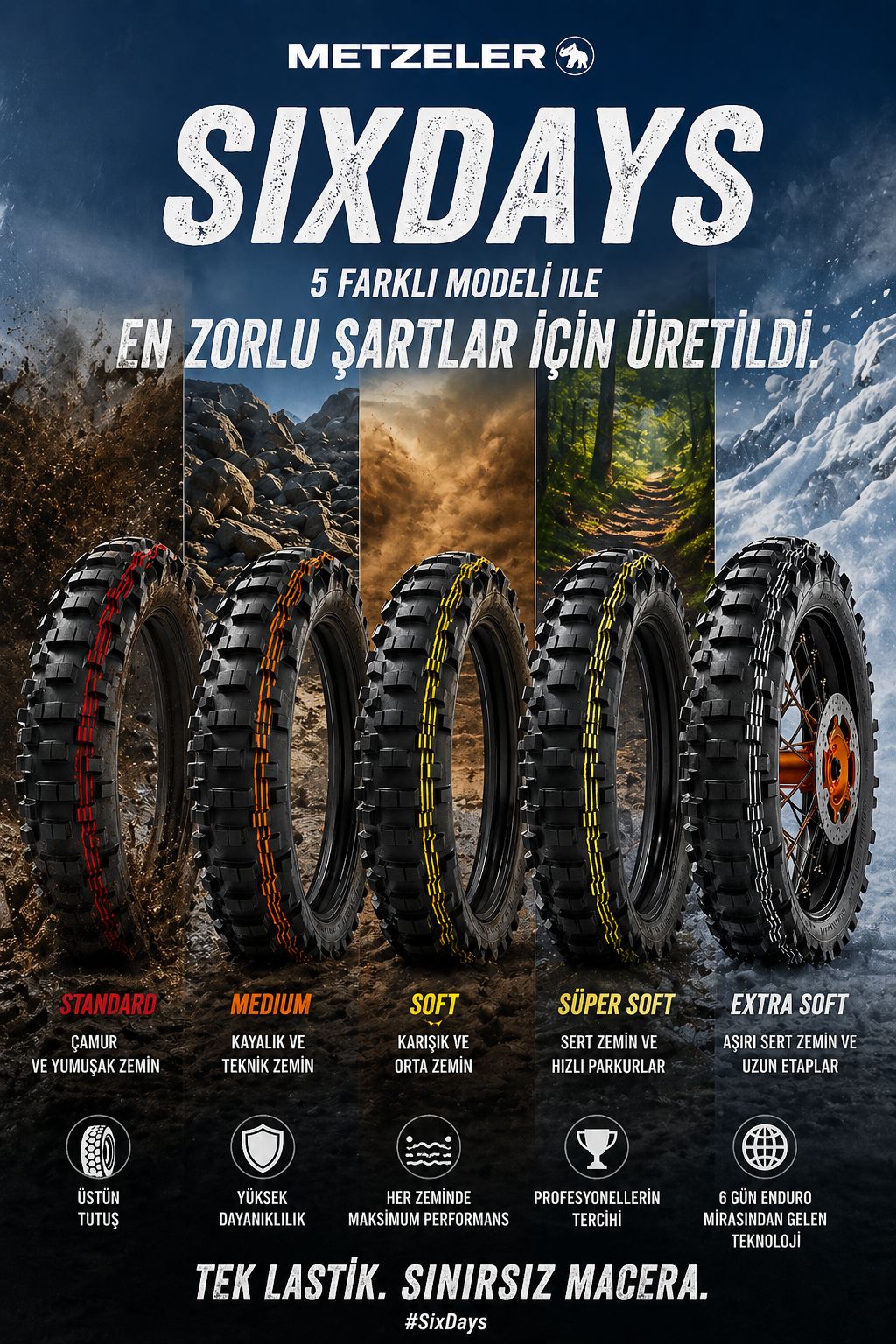 METZELER 140/80-18 6 DAYS EXTRA SOFT LASTİK