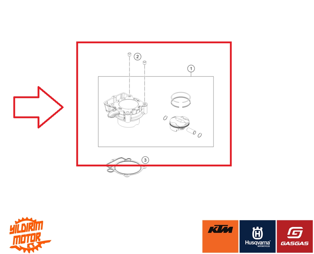 KTM 250 EXC-F SİLİNDİR PİSTON 14-16