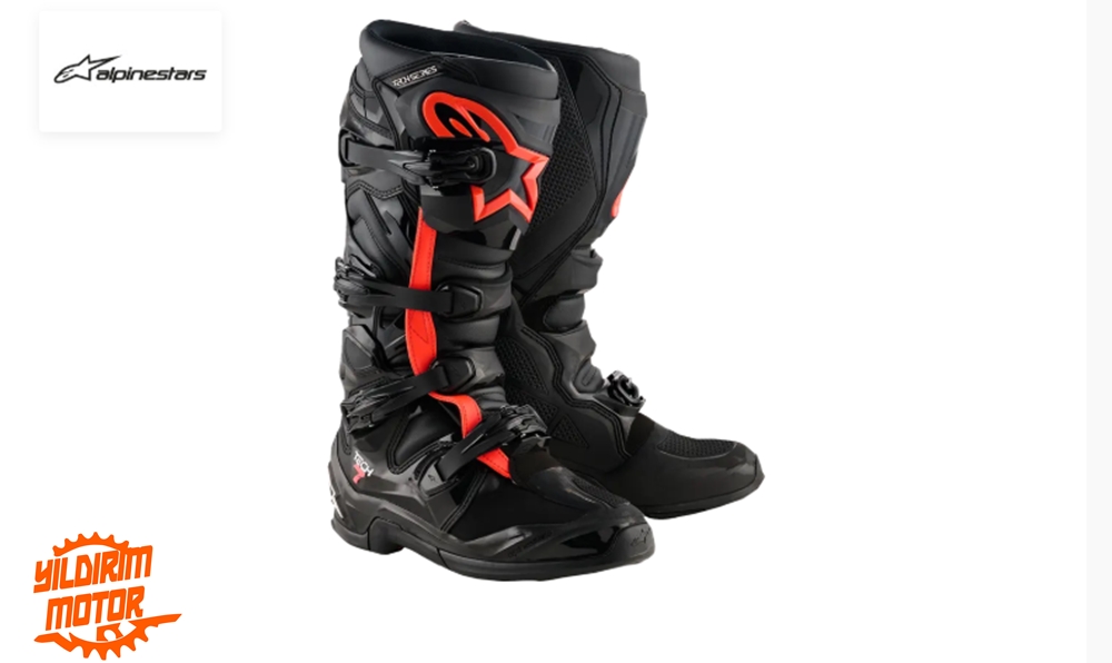 ALPINESTARS TECH7 BOT SİYAH/KIRMIZI