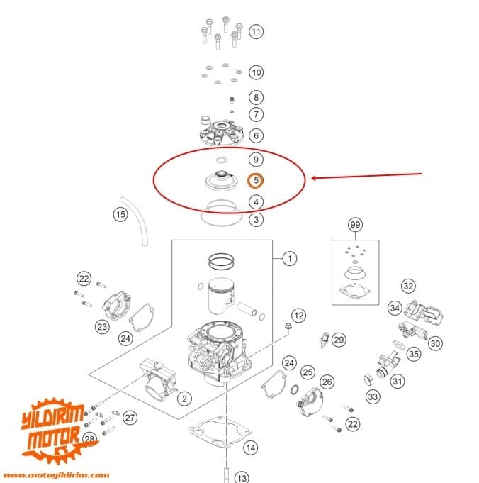 COMBUSTION CHAMBER INSERT 300 EXC