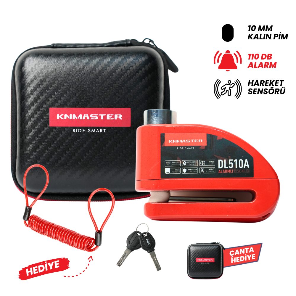 KNMASTER 6MM ALARMLI DİSK KİLİDİ