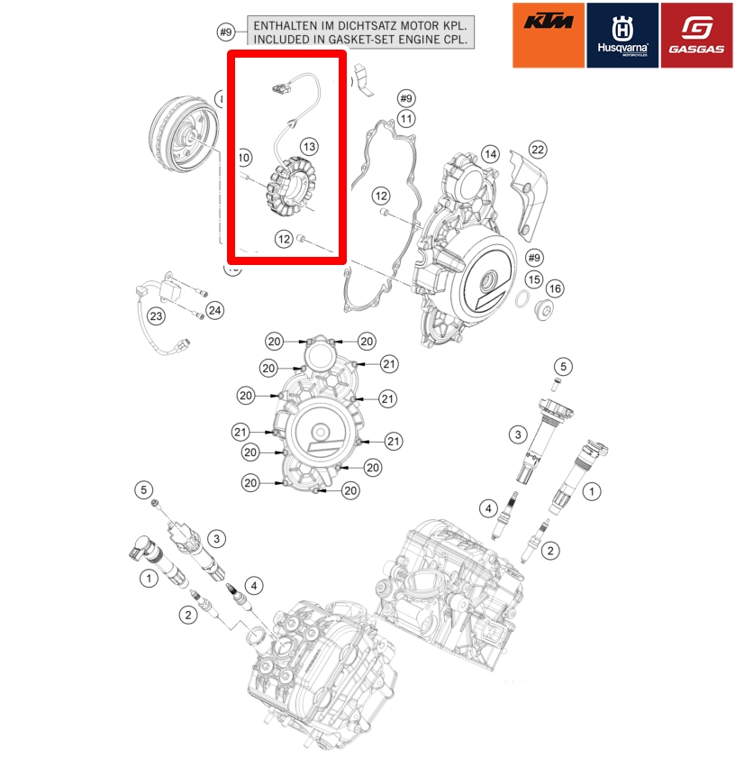 KTM 1090/1190/1290/1390 MODELLER STATÖR