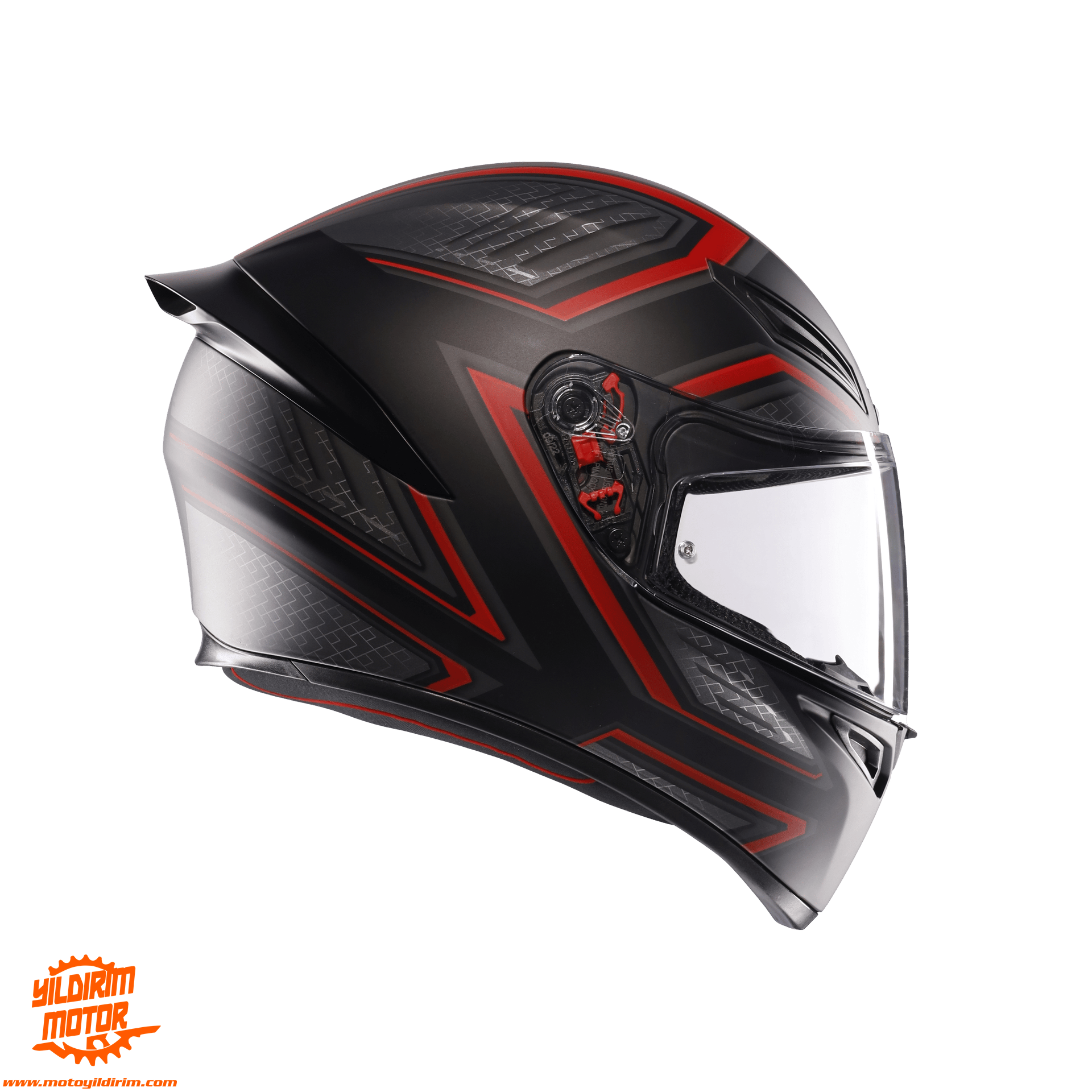 AGV K1 E2206 SLING MATT KIRMIZI SİYAH KASK 