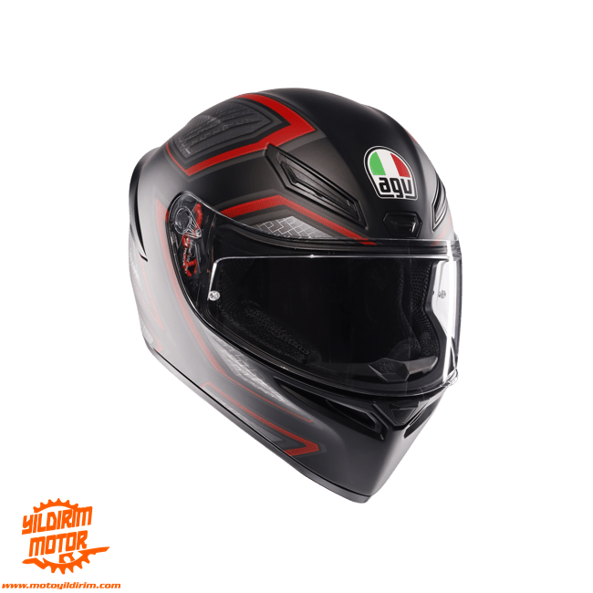 AGV K1 E2206 SLING MATT KIRMIZI SİYAH KASK 