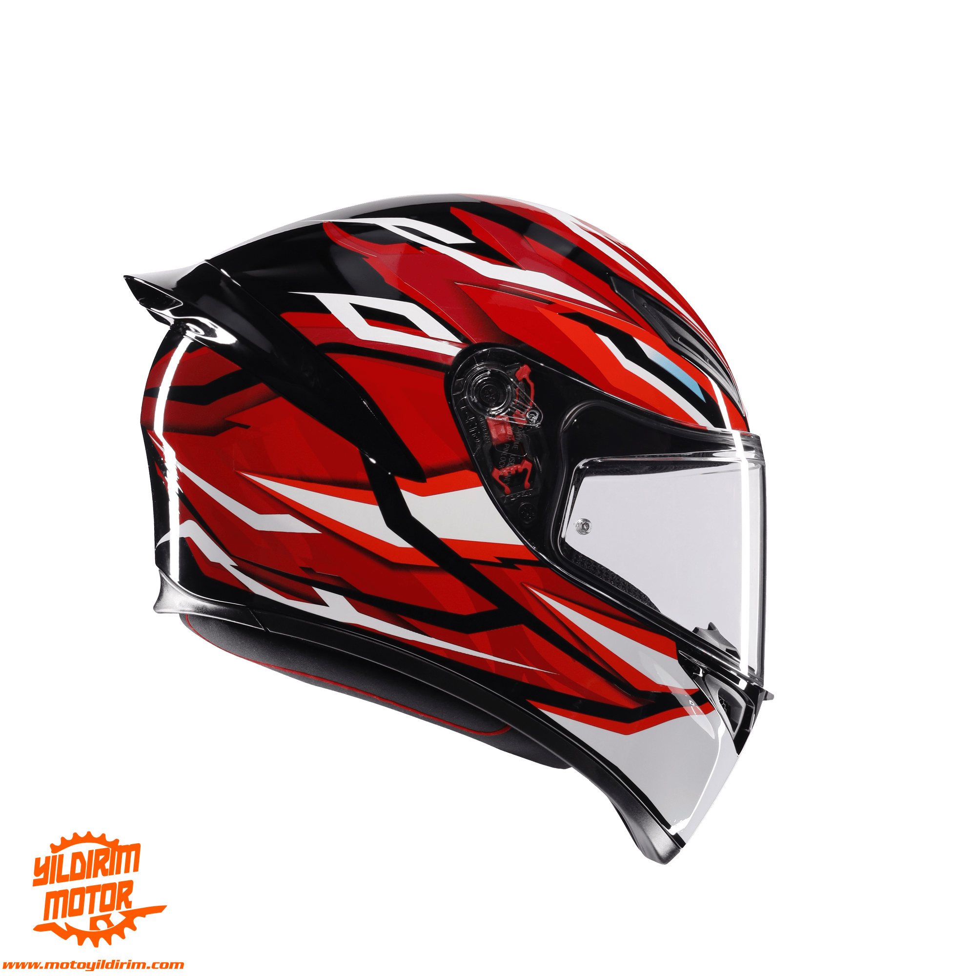 Agv K1 S Lion Black Red White Configuration Kapalı Kask