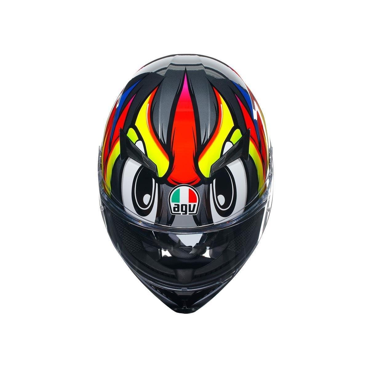 AGV K3 MPLK BIRDY 2.0 GRİ SARI KIRMIZI KASK