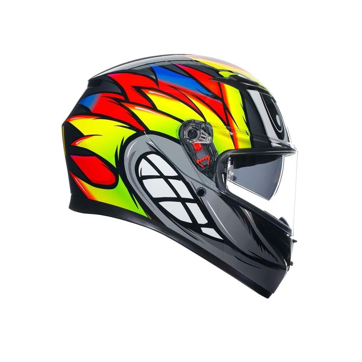 AGV K3 MPLK BIRDY 2.0 GRİ SARI KIRMIZI KASK