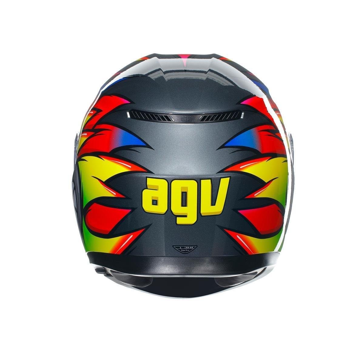 AGV K3 MPLK BIRDY 2.0 GRİ SARI KIRMIZI KASK