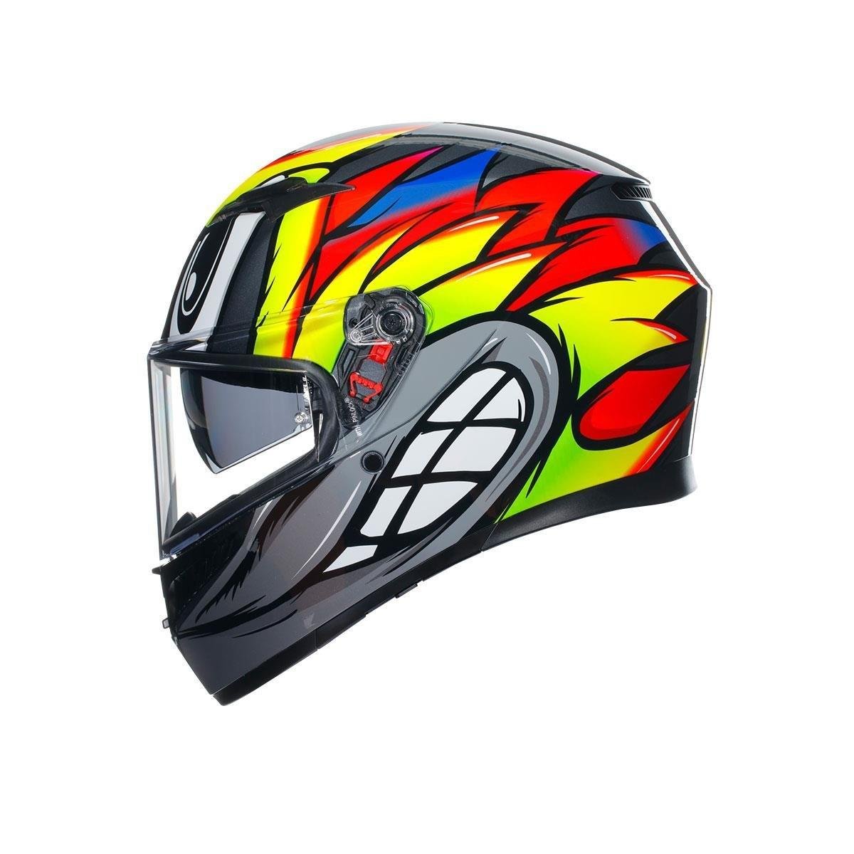 AGV K3 MPLK BIRDY 2.0 GRİ SARI KIRMIZI KASK