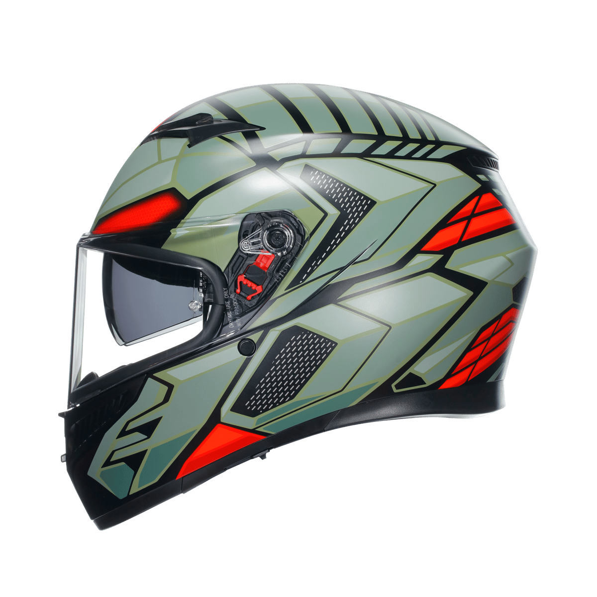 AGV K3 MPLK DECEPT MATT SİYAH YEŞİL KIRMIZI KASK