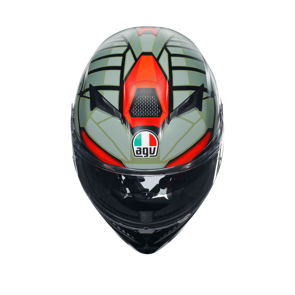 AGV K3 MPLK DECEPT MATT SİYAH YEŞİL KIRMIZI KASK