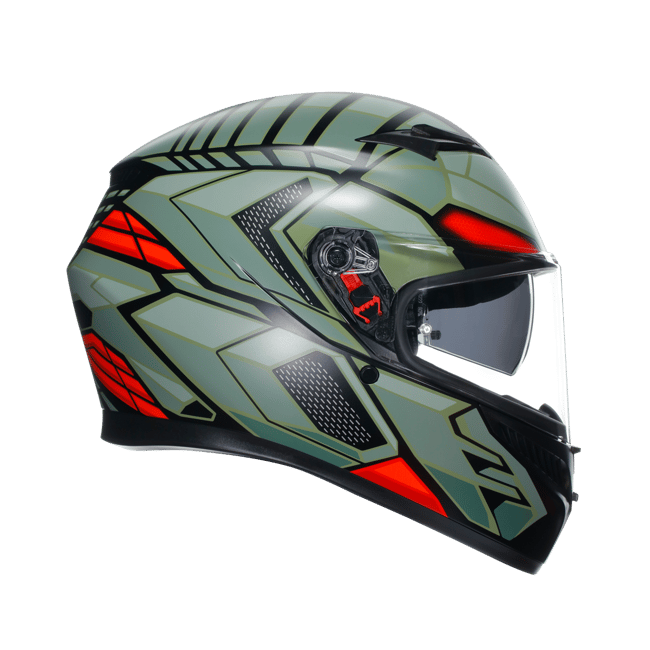 AGV K3 MPLK DECEPT MATT SİYAH YEŞİL KIRMIZI KASK