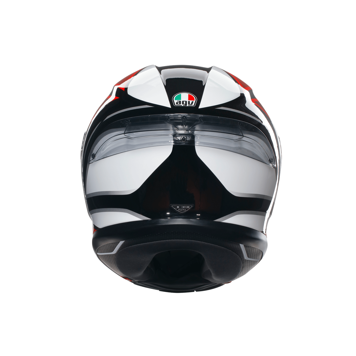 AGV K6 MPLK HYPHEN SİYAH KIRMIZI BEYAZ KASK