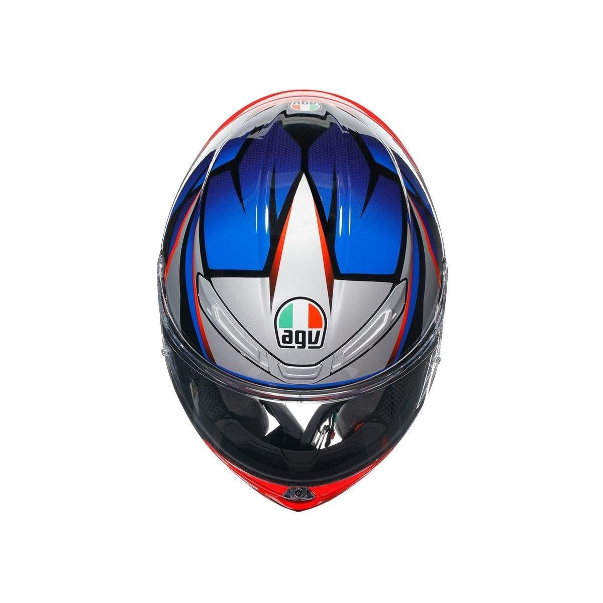 AGV K6 MPLK SLASHCUT SİYAH MAVİ KIRMIZI KASK