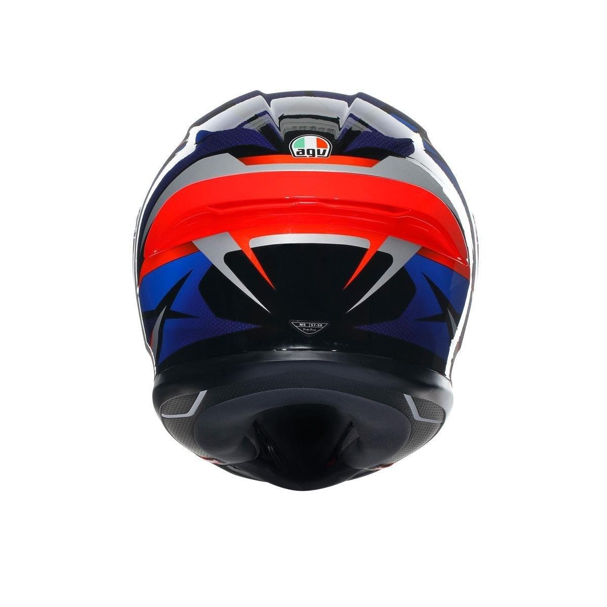 AGV K6 MPLK SLASHCUT SİYAH MAVİ KIRMIZI KASK