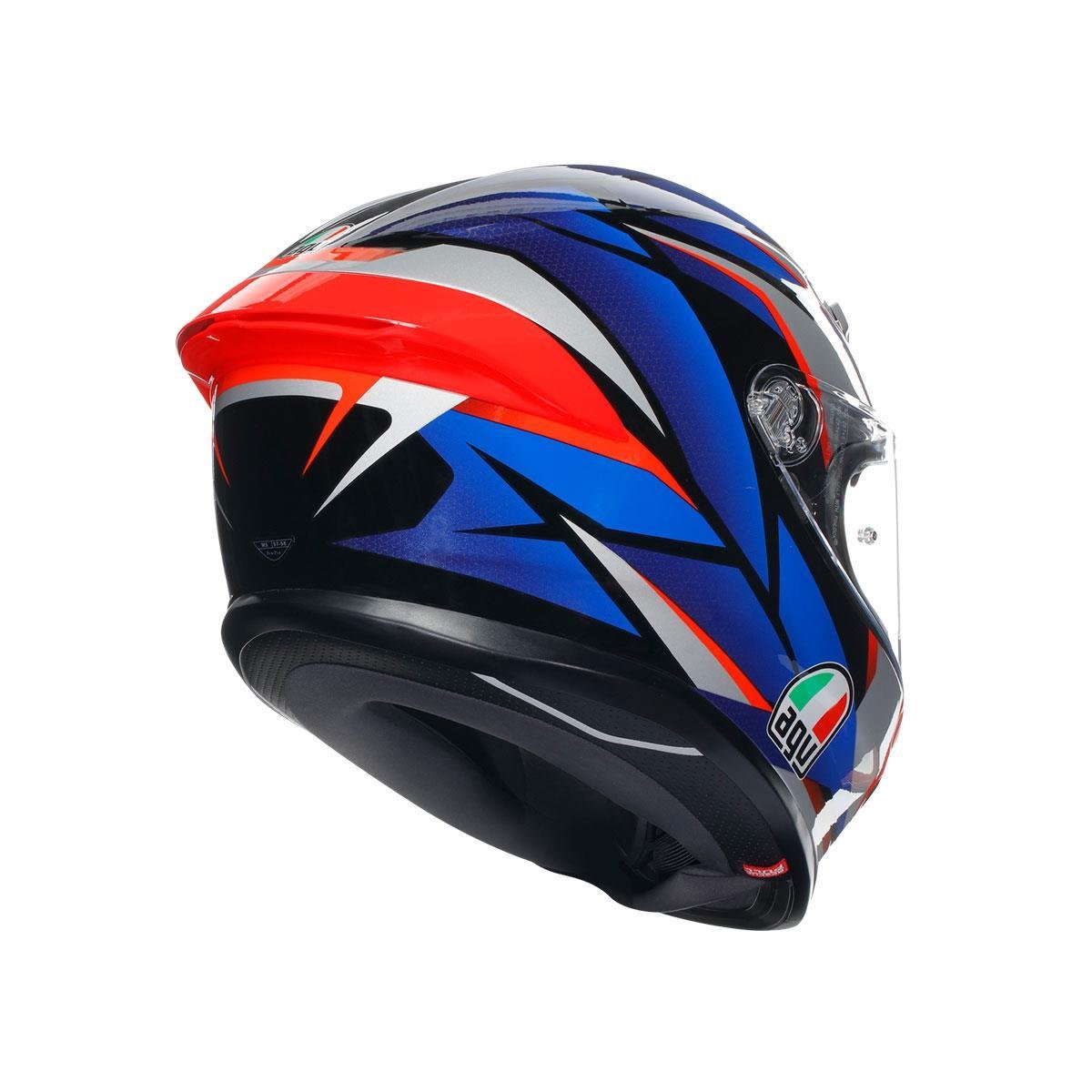AGV K6 MPLK SLASHCUT SİYAH MAVİ KIRMIZI KASK