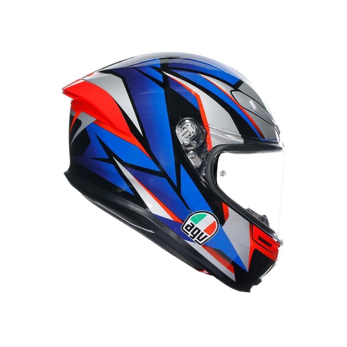AGV K6 MPLK SLASHCUT SİYAH MAVİ KIRMIZI KASK