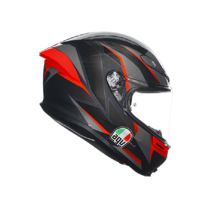 AGV K6S MPLK SLASHCUT BLK GRİ KIRMIZI KAPALI KASK