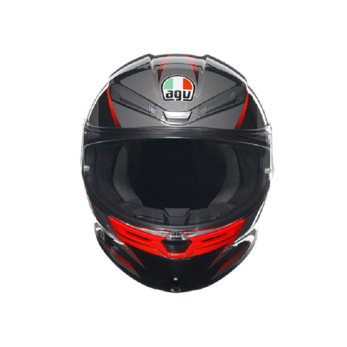 AGV K6S MPLK SLASHCUT BLK GRİ KIRMIZI KAPALI KASK