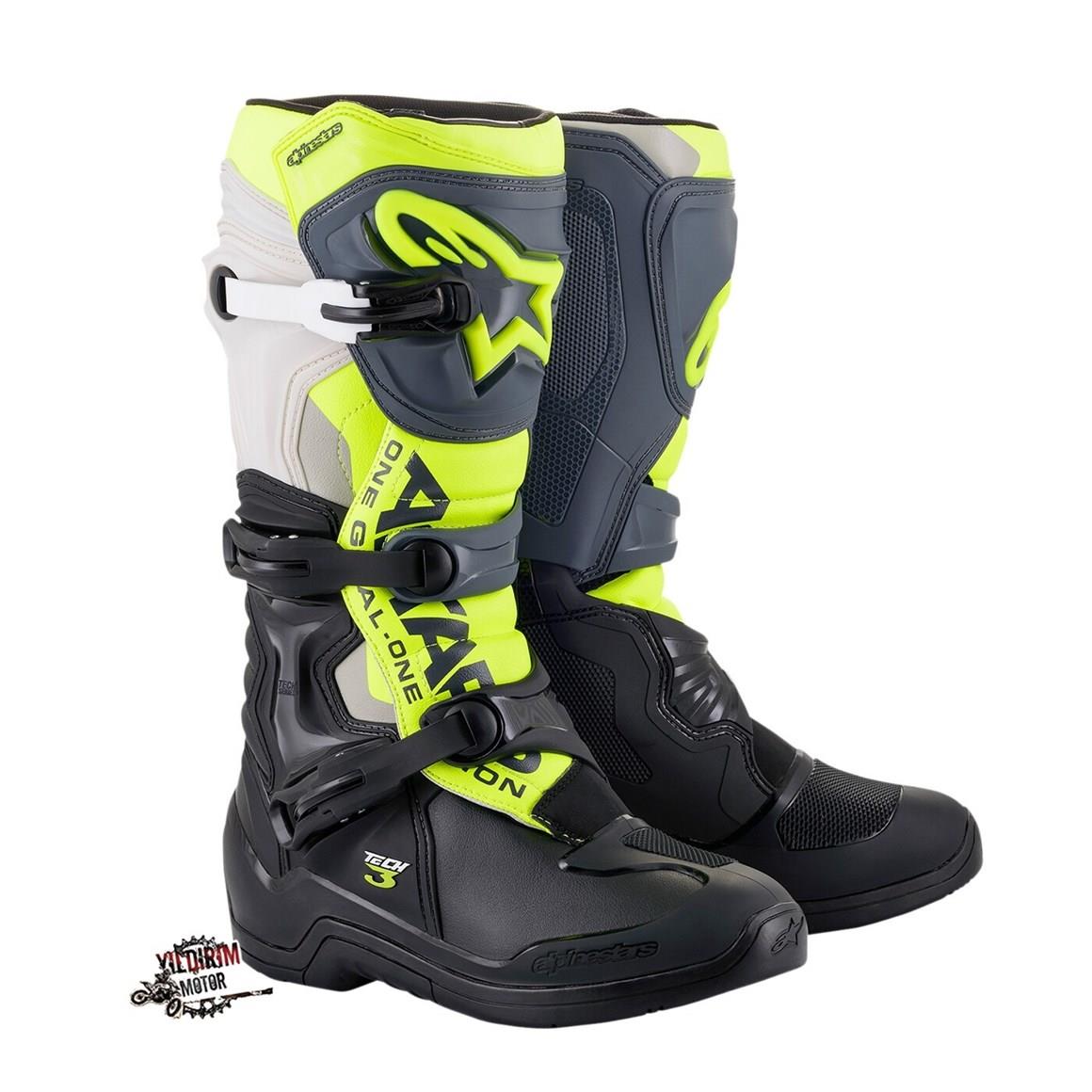 ALPİNESTARS TECH3 GRİ SARI SİYAH BOT