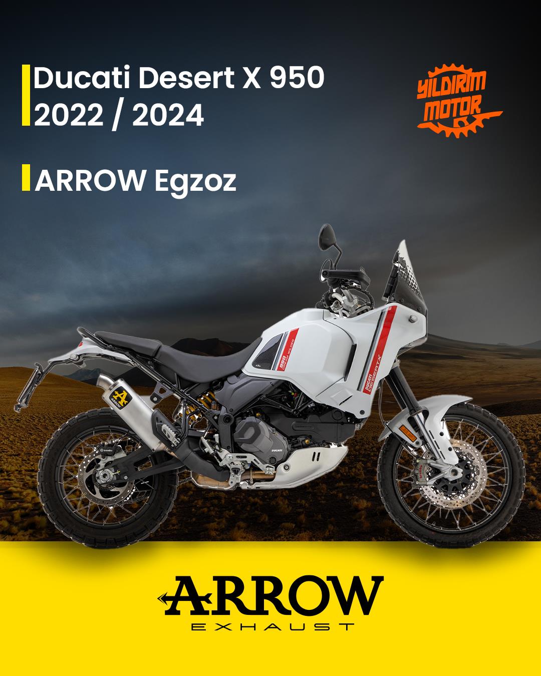 ARROW DUCATİ DESERTX 950 EGZOZ 22-24
