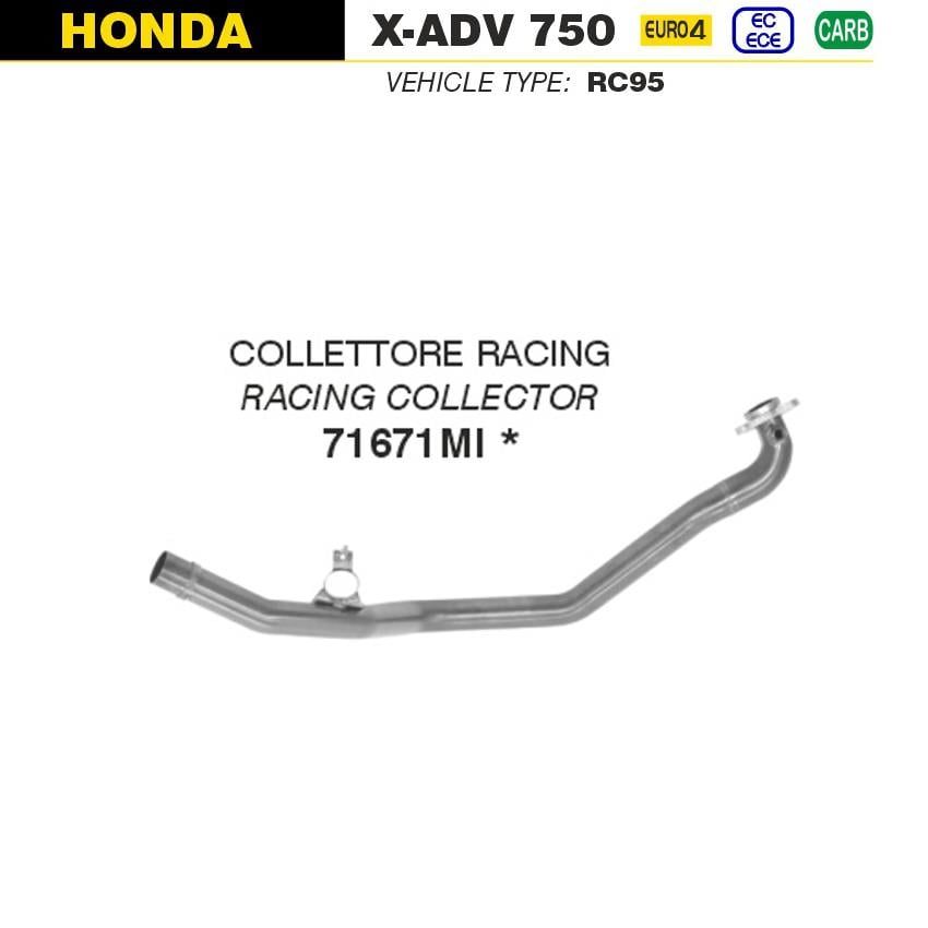 Arrow Honda X-Adv Pro Race Steel Headers 17-20