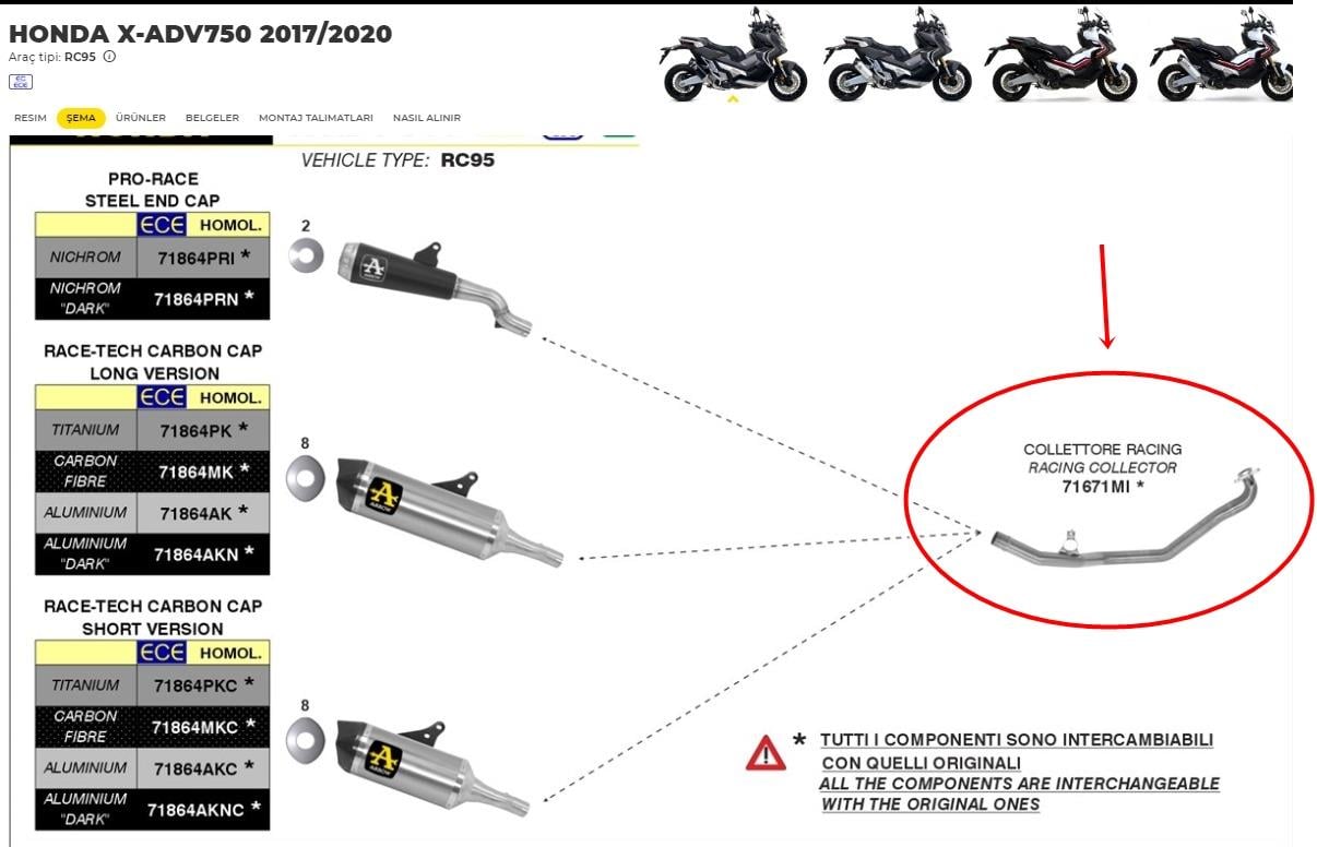 Arrow Honda X-Adv Pro Race Steel Headers 17-20