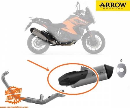 ARROW KTM 1290 SUPER ADV EGZOZ ISI KORUMA KARBON 21-23