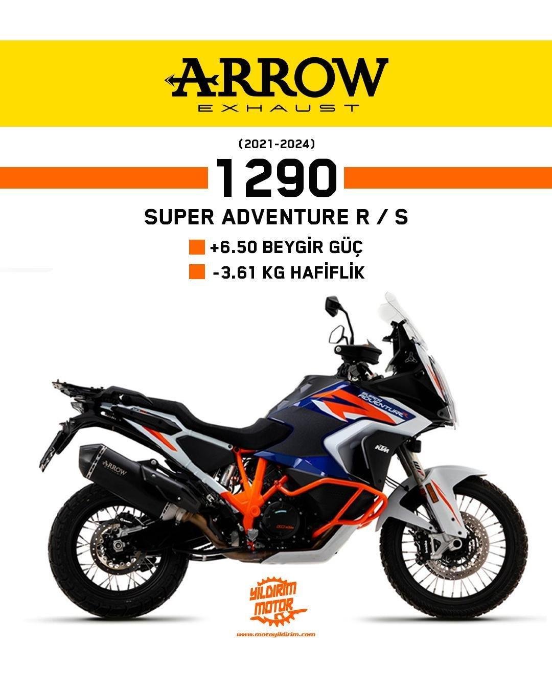 ARROW KTM 1290 SUPER ADV TİTANYUM EGZOZ SİYAH 21-24