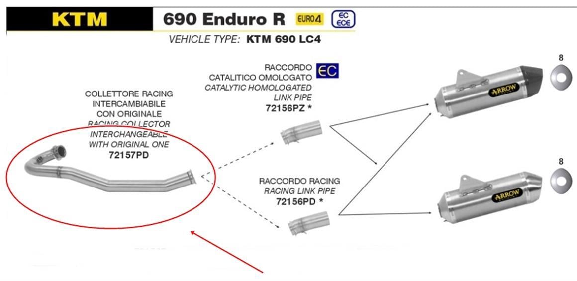 ARROW KTM 690 SMC/ENDURO RACİNG HEADERS 19-20