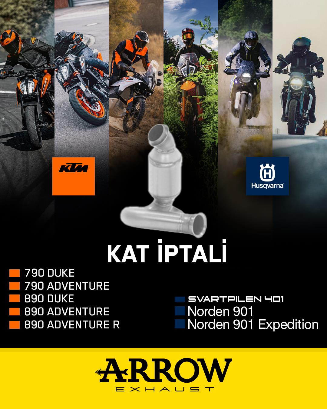 ARROW KTM DUKE 790-890 GÜÇ VE TORK SALYANGOZU 18-23
