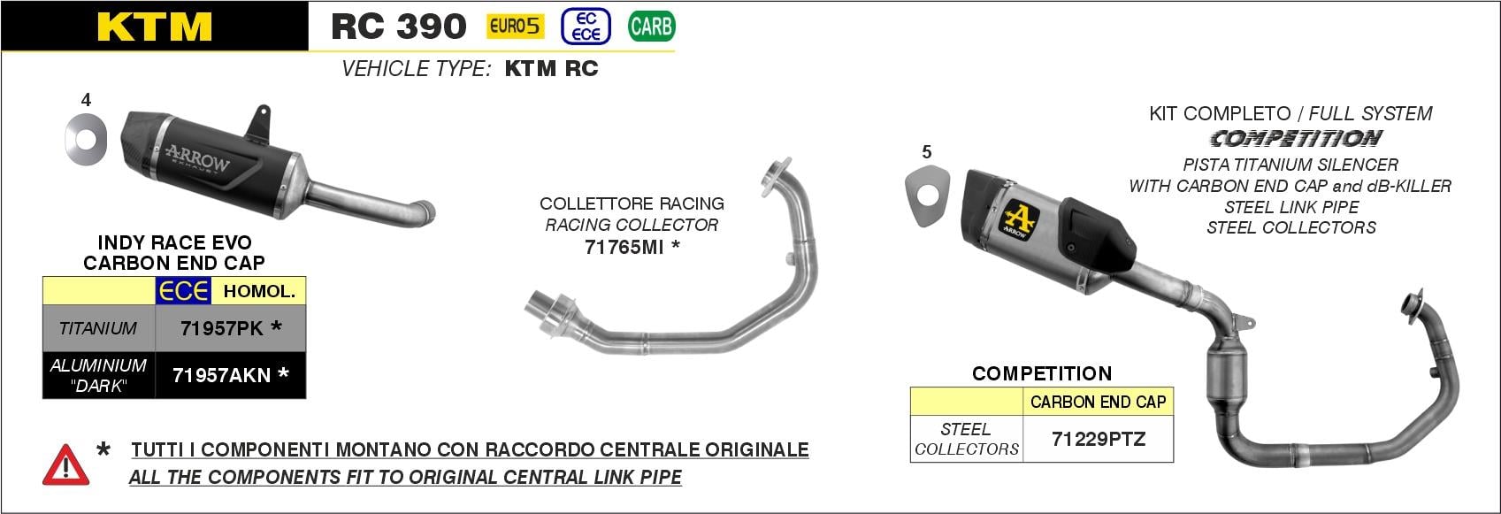 ARROW KTM RC390 FULL SİSTEM EGZOZ 22-24