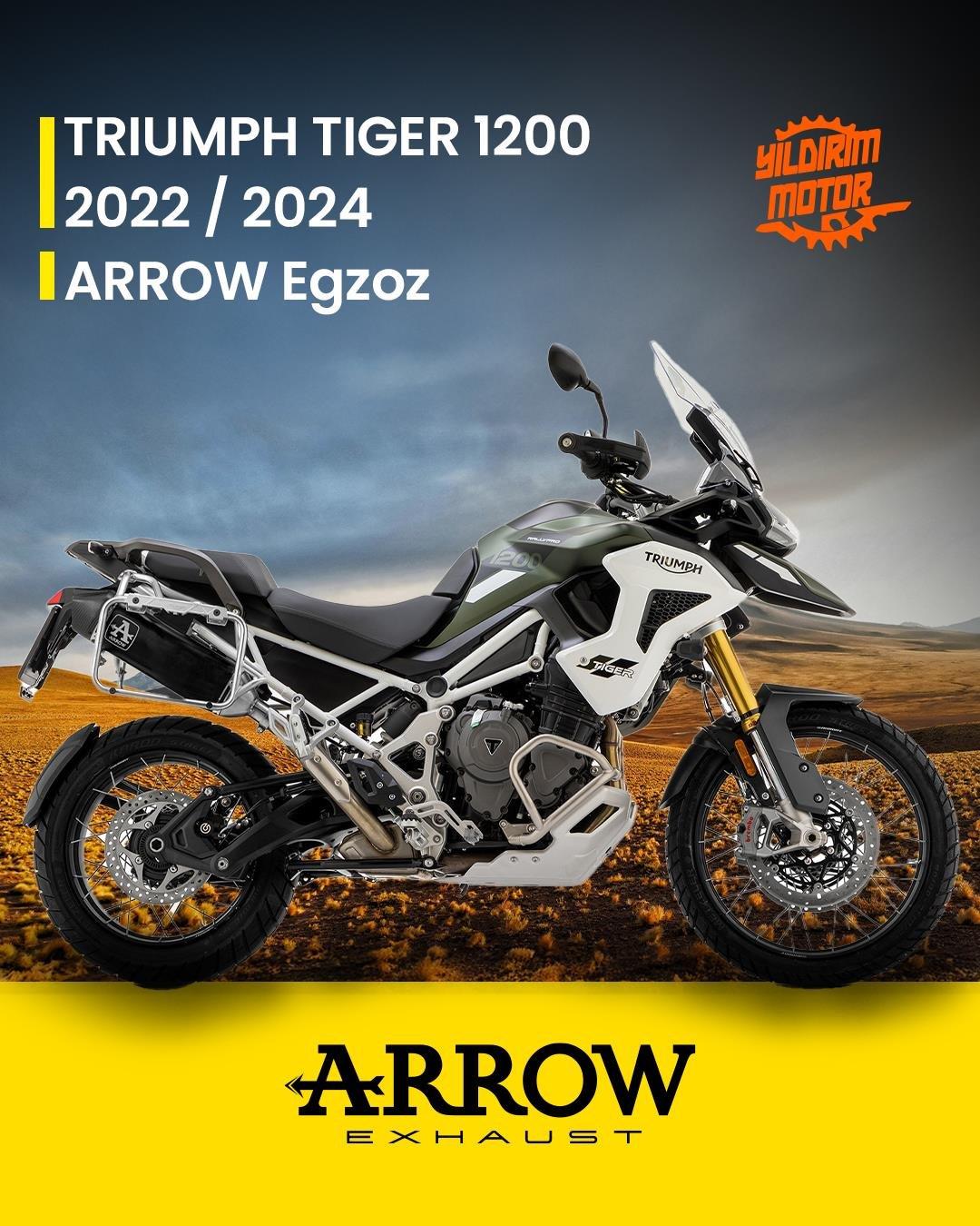 ARROW TRIUMPH TİGER 1200 ALİMİNYUM SİYAH EGZOZ 22-23