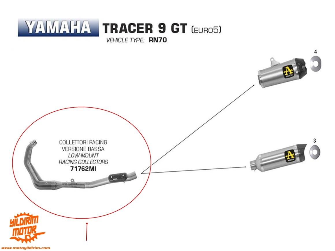 ARROW YAMAHA TRACER 9 HEADERS (LOW VERSİYON) 21-23