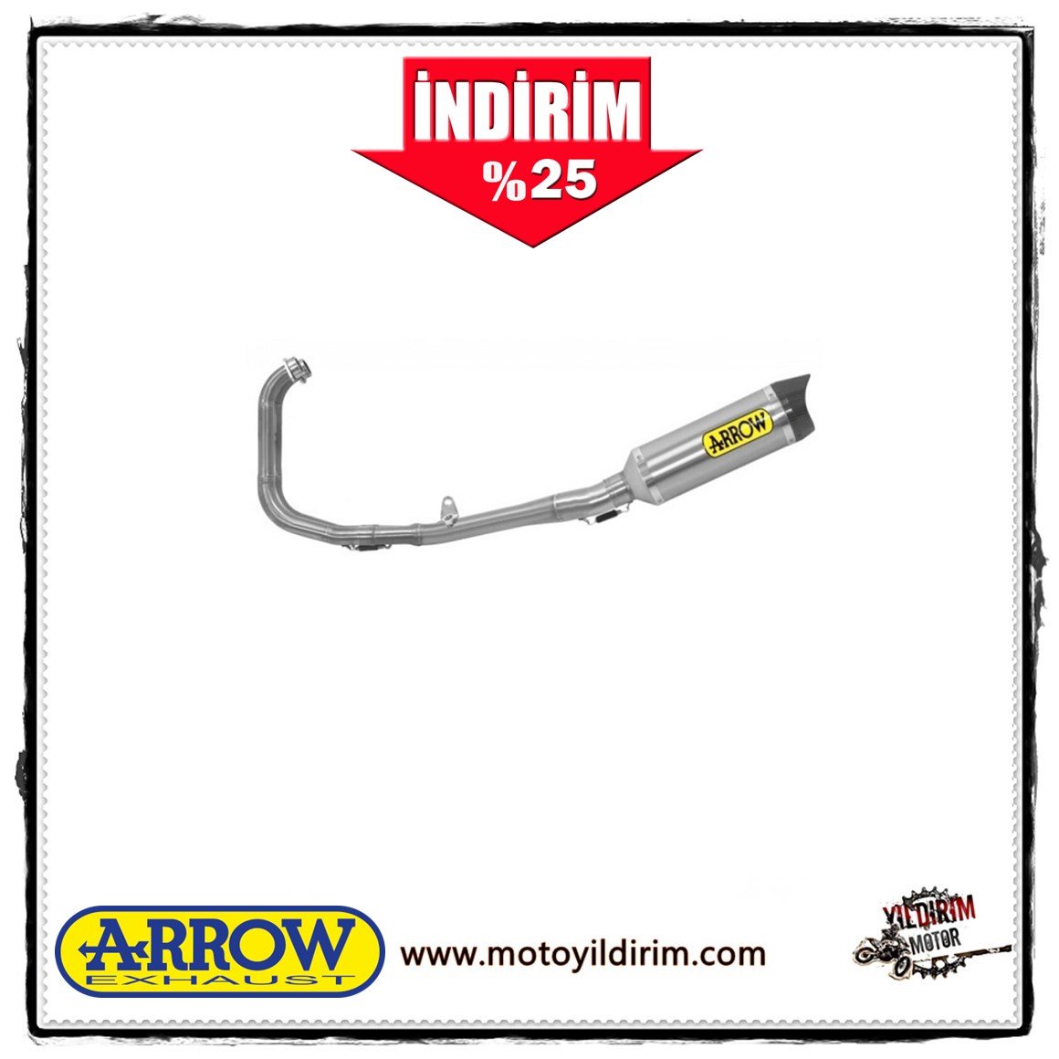 Arrow Yamaha YZF-R25 Full Titanyum Egzoz Kit Komple 15-16