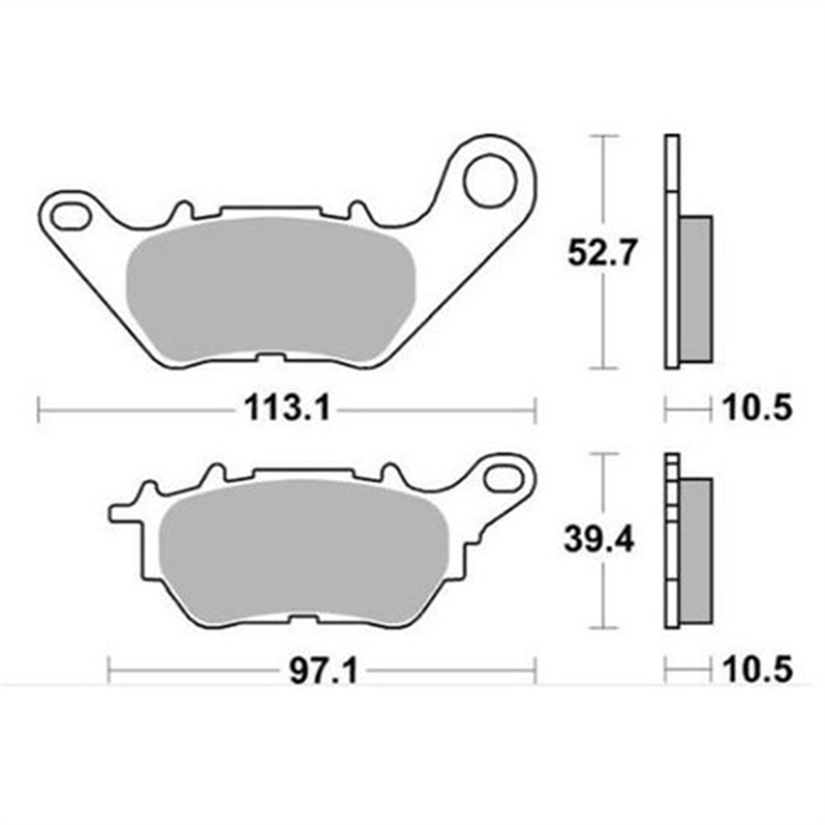 Braking Yamaha X-Max 300 Yarı Sinterli Arka Fren Balatası 17-19