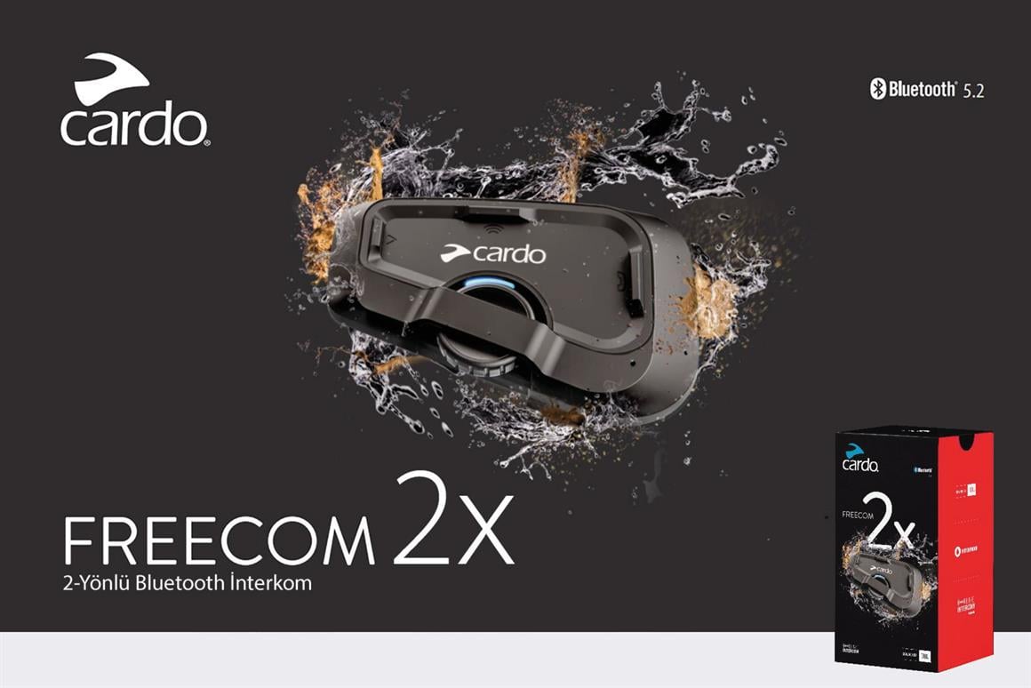 CARDO FREECOM 2X BLUETOOTH VE INTERCOM (TEKLİ PAKET)