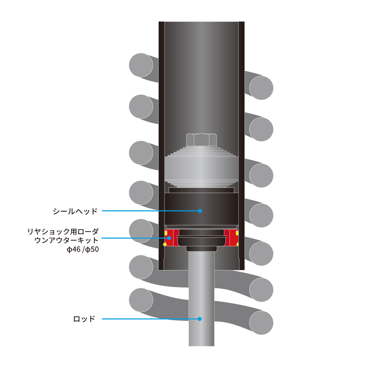 ZETA KYB/WP ARKA SÜSPANSİYON ALÇALTMA KİTİ 46MM