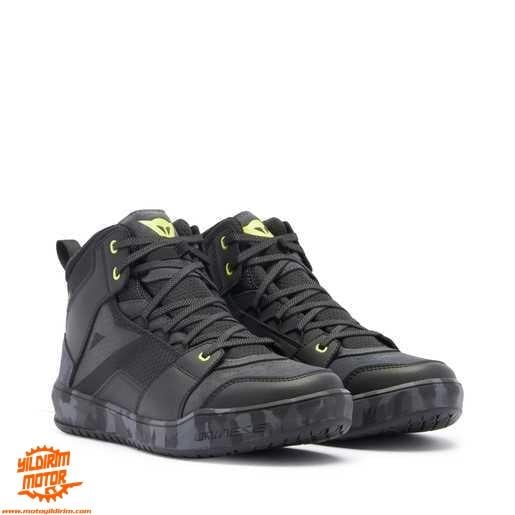 Dainese Suburb Black Camo Acıd Yellow D-WP Ayakkabı