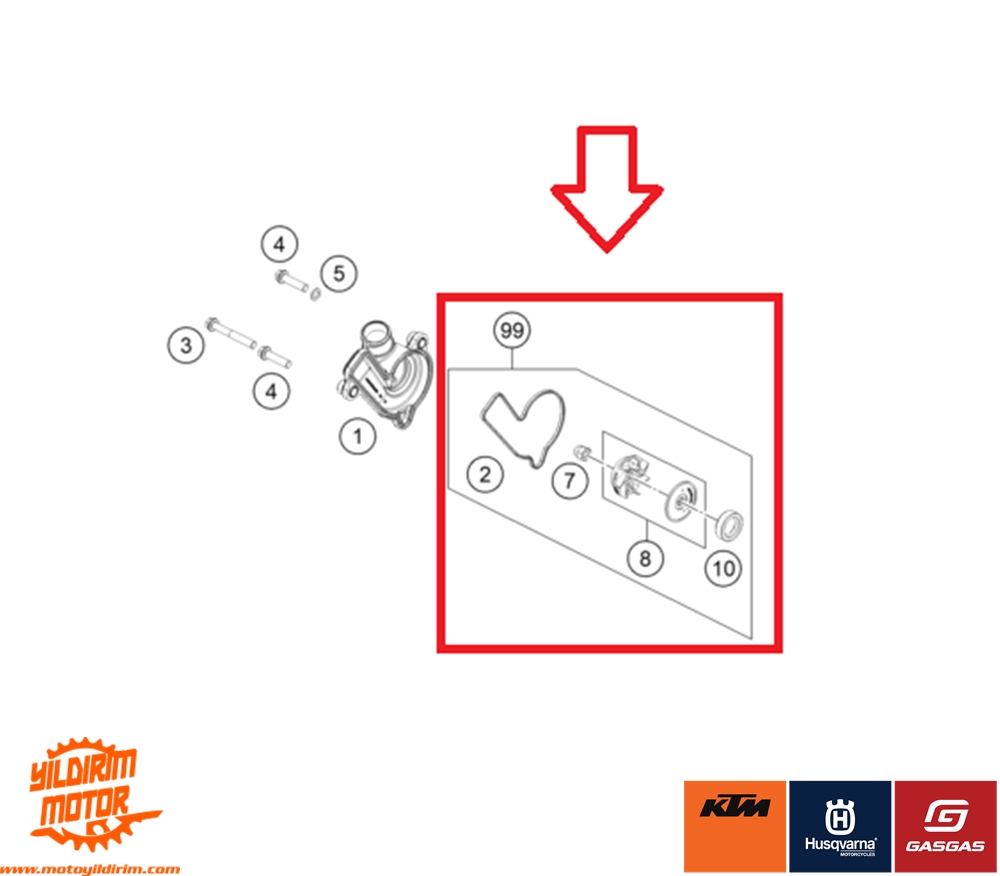 KTM EXC-F 250/350 DEVİR DAİM SETİ 24-26