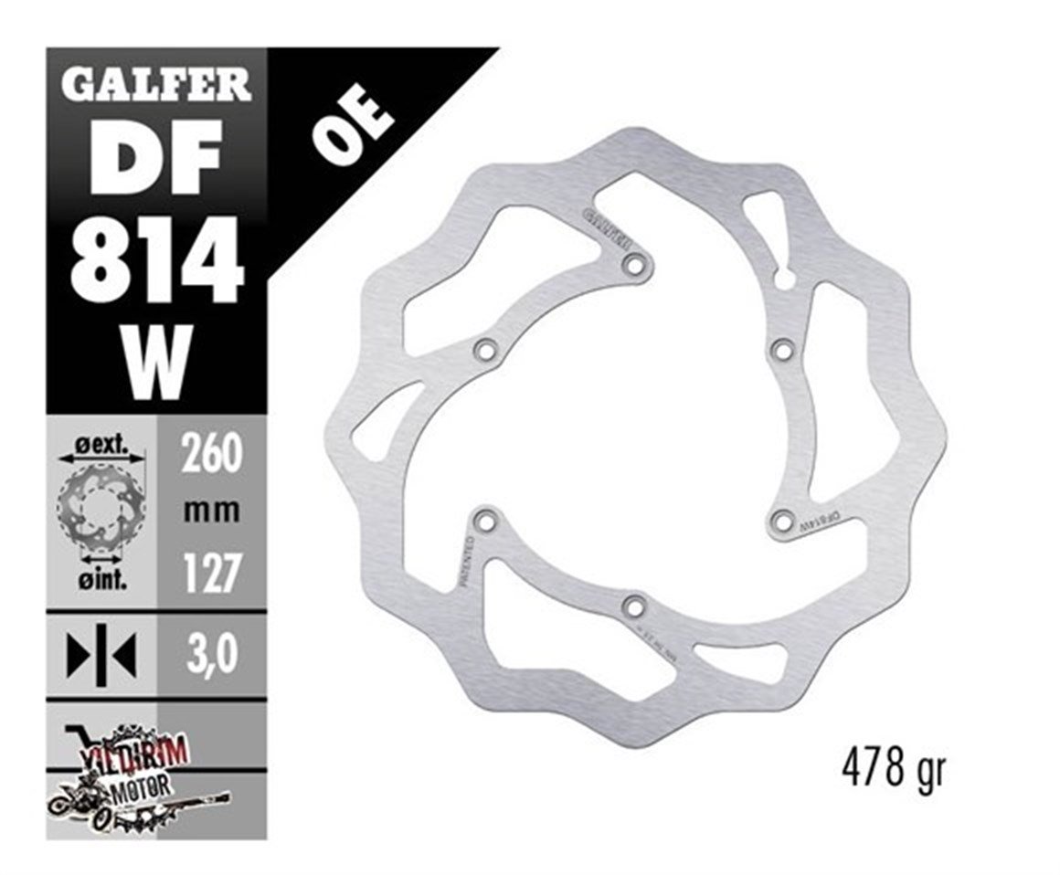 GALFER BETA 250/300 ARKA FREN DİSKİ 521GR 13-22