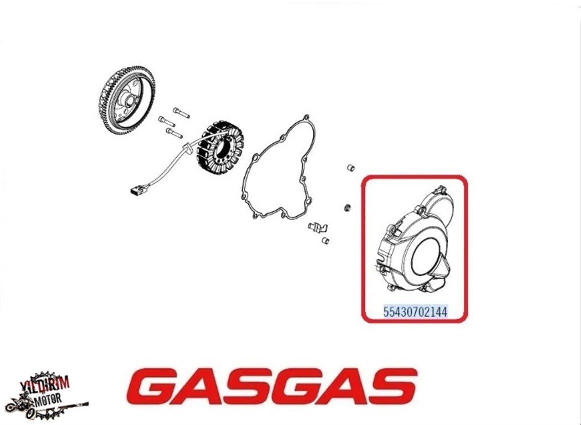 GASGAS EC 250/300 STATÖR KAPAK 21-23