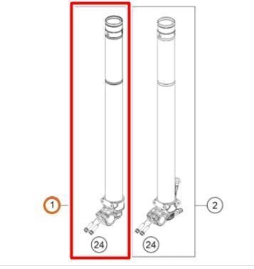 KTM 2024 EXC 250 SAĞ AMORTİSÖR İÇ BORU