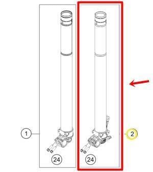 KTM 2024 EXC 250 SOL AMORTİSÖR İÇ BORU