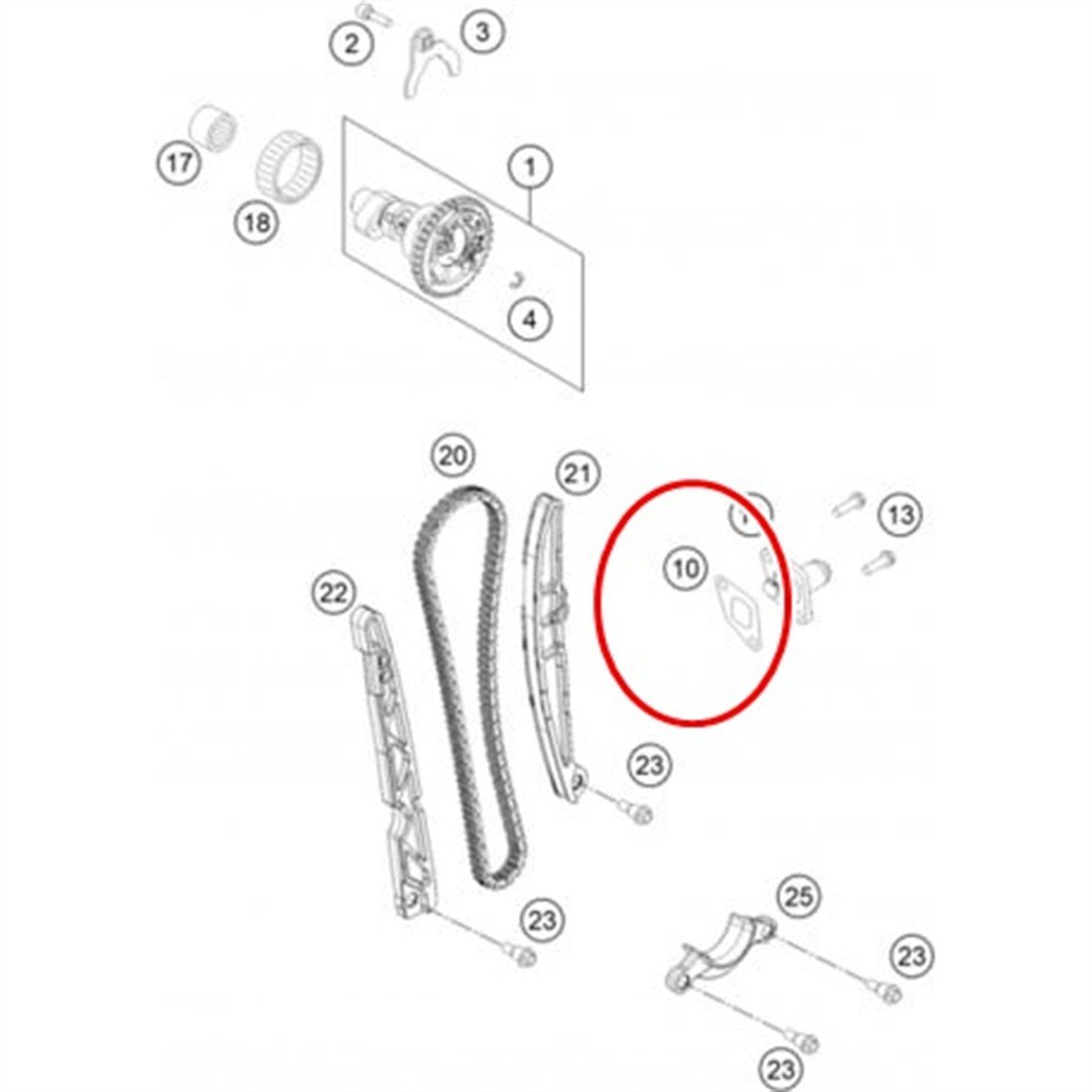 HUSQVARNA FE/FC EGZANTİRİK GERGİ CONTASI 16-23