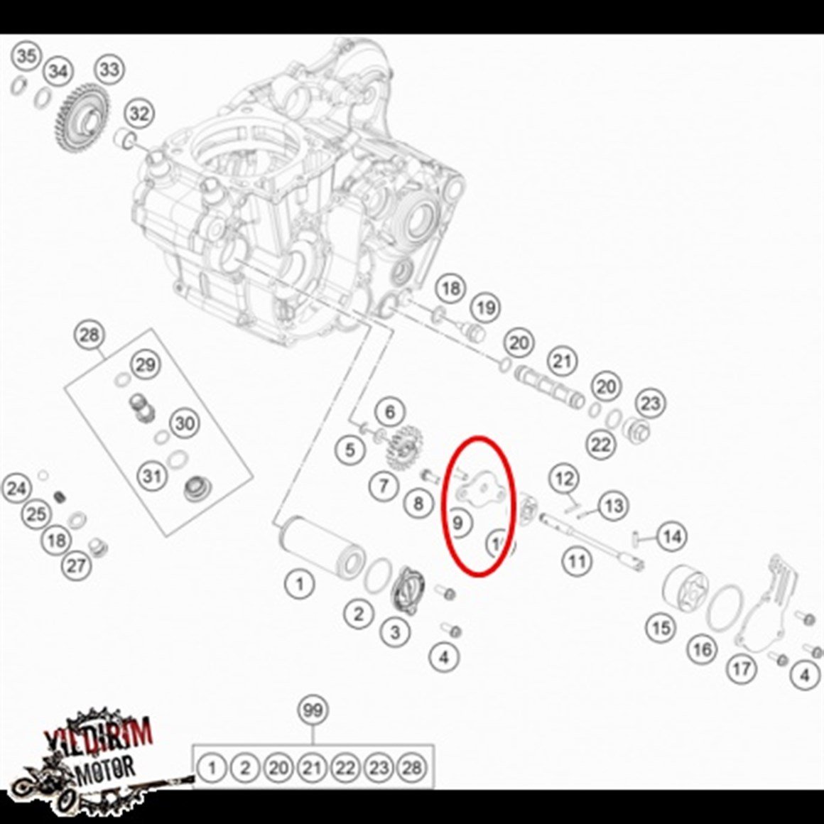 HUSQVARNA FE/FC YAĞ POMPA KAPAĞI 16-23